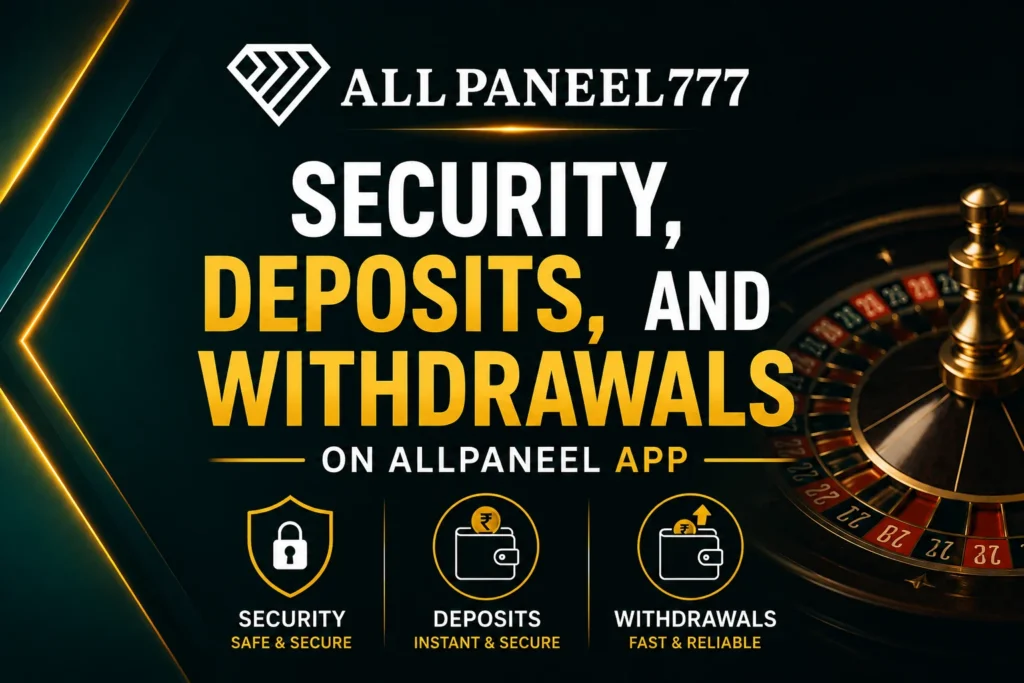 Security, Deposits, and withdrawals on AllPaneel App